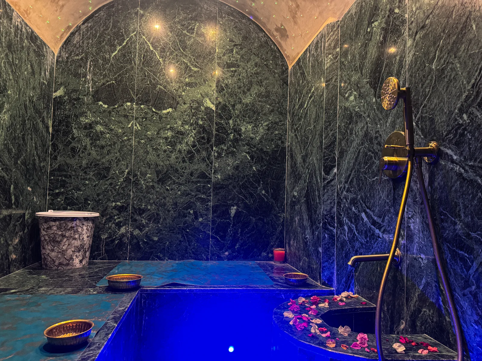 Bain bleu du hammam, Riad N'S Marrakech